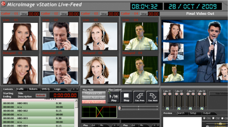 vstation live feed to connect video callers