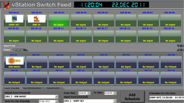 vstation switch feed to manually switching feeds